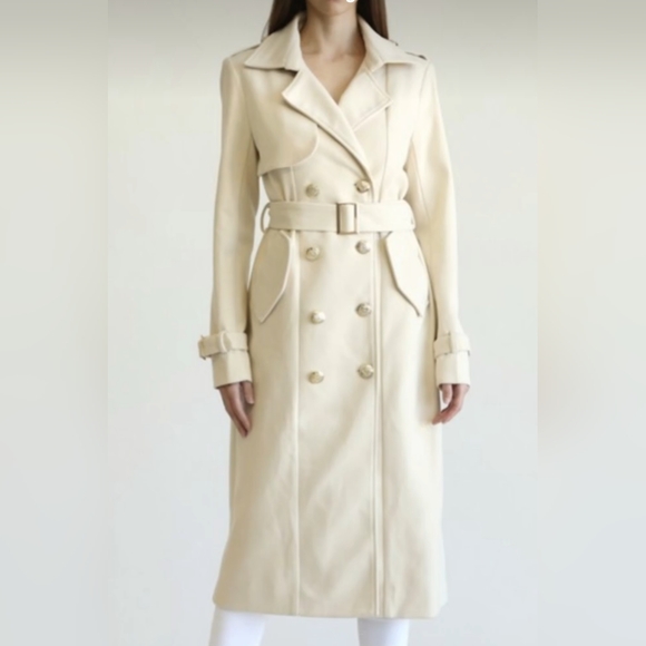Stretch Woven Trench Coat - Picture 1 of 5